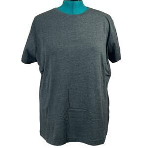 LAT Short Sleeve Crew Neck Tee Shirt Top Plus Size 2XL Smoke